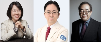 ▲<strong>(좌측부터) 서울성모병원 영정정임 교수, 순윤종찬 교수,총괄 대표 연구자 서울시립대 안도열 석좌교수</strong>